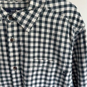 North Face Mens Large Green White Outdoors Button Up Casual Hiking Cotton Adult